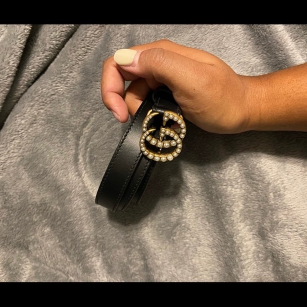 Gucci Belt with Pearl Double G